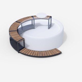 Entourage 5/8 miami spa SOFTUB anthracite